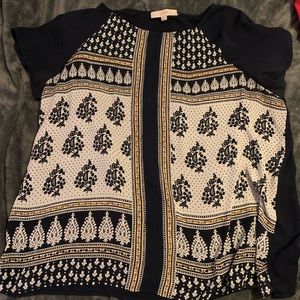 Loft Navy Floral top.